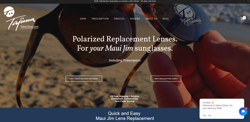 Lense replacement landing page example
